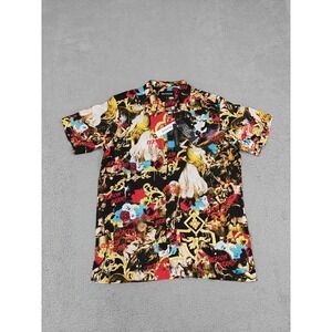 Reason Brand Shirt Mens Large Multi‎ Short Sleeve Button Up Camp Graphic SK-9